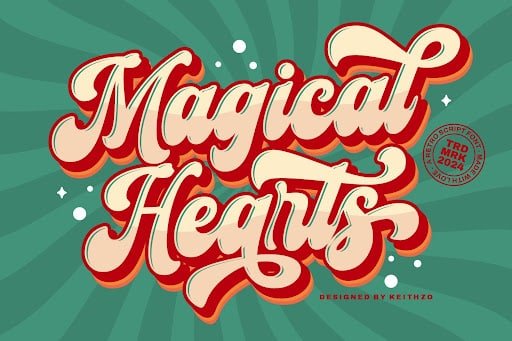 Magical Hearts Font by Keithzo