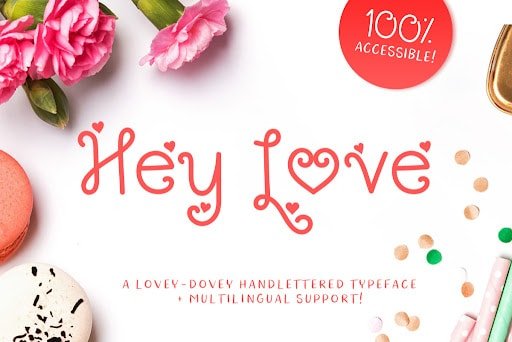 Hey Love Font by typefairy