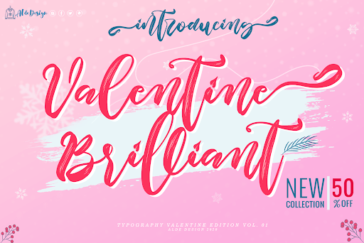 Valentine Brilliant Font by aldedesign