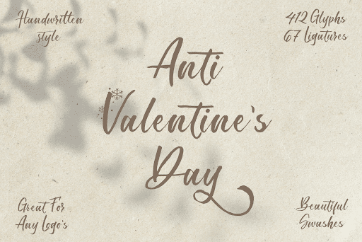 Anti Valentine's Day Font by aldedesign