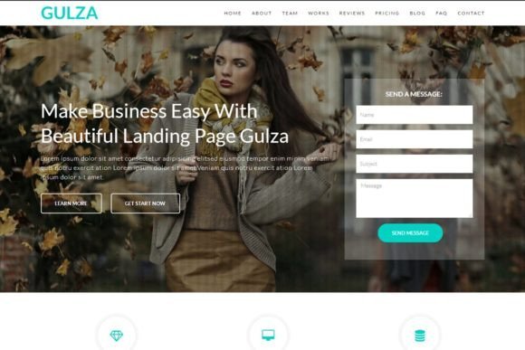 Gulza business WordPress theme homepage