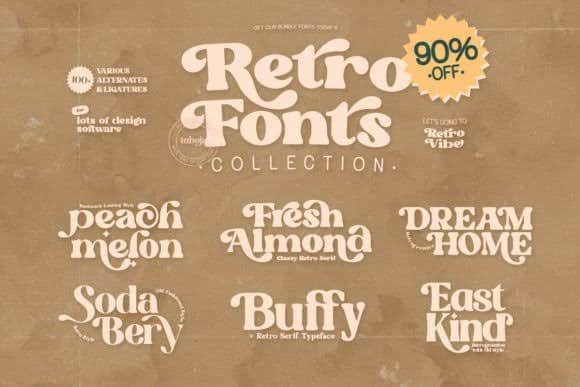 Featured image for Retro Fonts Collection Font by Taboja Studio · Creative Fabrica