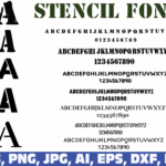 Featured image for Stencil Font Letters Graphic by Sofiamastery · Creative Fabrica