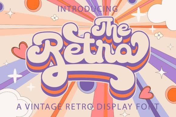 Featured image for The Retro Font by Densu Creative · Creative Fabrica