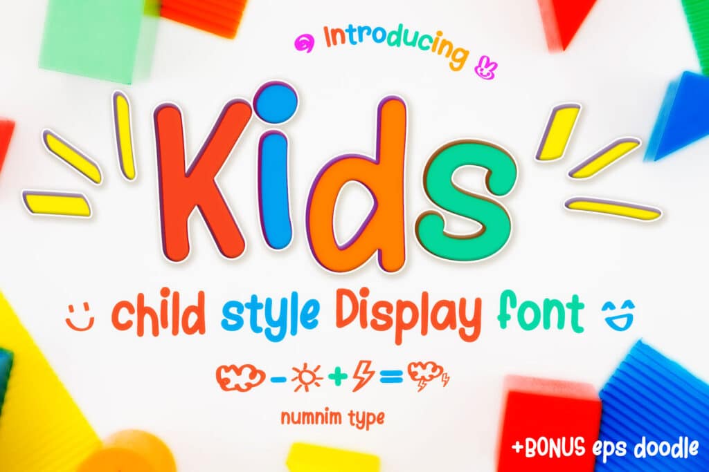 Featured image for Kids Font by numnim · Creative Fabrica