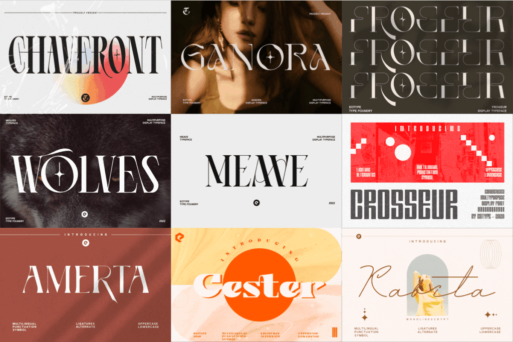Featured image for Super Bundle of 20 Display Fonts Bundle · Creative Fabrica