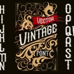 Featured image for Vintage Label Font Graphic by Fractal Font factory · Creative Fabrica