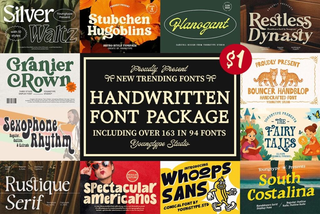 Featured image for Handwritten Font Package Bundle · Creative Fabrica