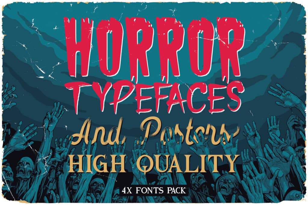 Featured image for Vintage Horror Movies Bundle Font by Vozzy Vintage Fonts And Graphics · Creative Fabrica
