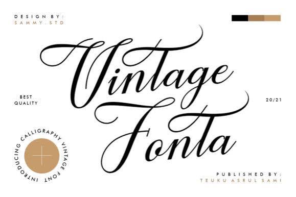 Featured image for Vintage Fonta Font by Sammy.std · Creative Fabrica