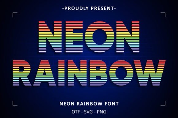 Featured image for Neon Rainbow Font by Font Craft Studio · Creative Fabrica