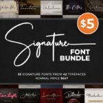 Featured image for Signature Font Bundle Bundle · Creative Fabrica