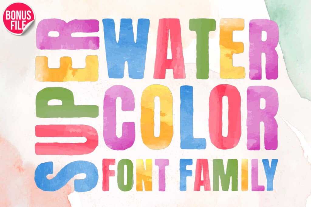 Featured image for Super Watercolor Font by Nobu Collections