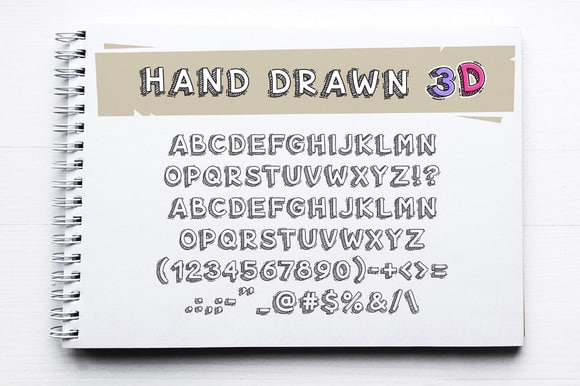 Featured image for Hand Drawn 3D Font by Voysla's Shop