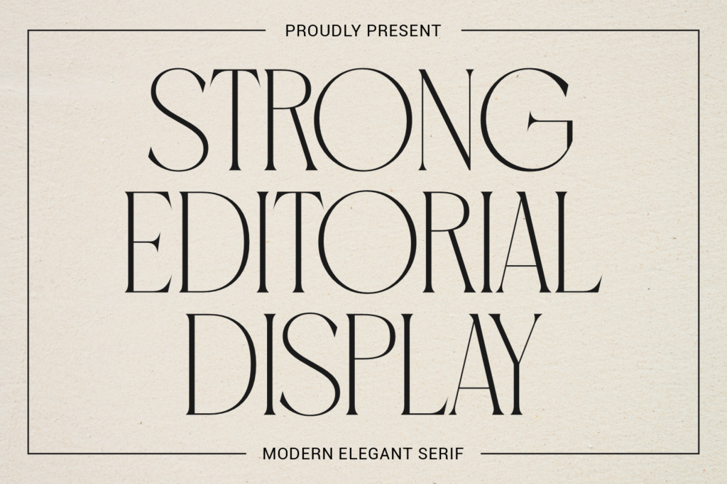 Featured image for Strong Editorial Display Font by Creative Fabrica Fonts