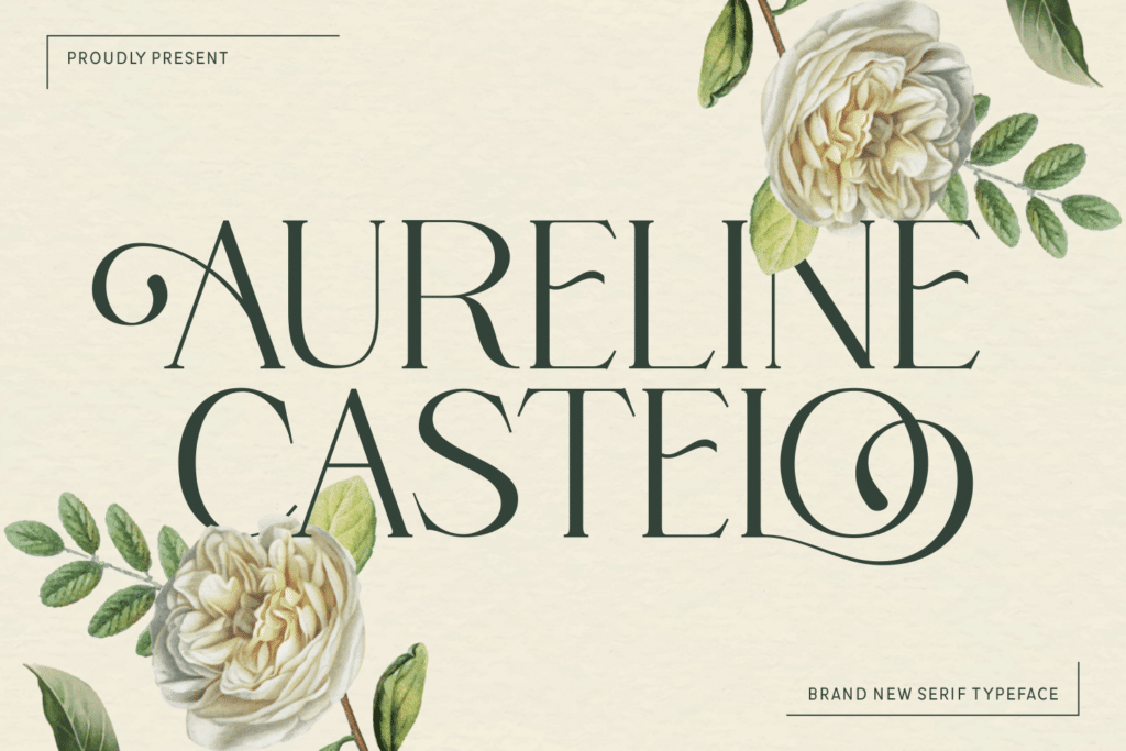 Featured image for Aureline Castelo - Elegant Serif Typeface Font by Creative Fabrica Fonts